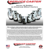 Service Caster 4 Inch Rubber on Aluminum Caster Set with Ball Bearing and Swivel Lock SCC SCC-30CS420-RAB-BSL-4